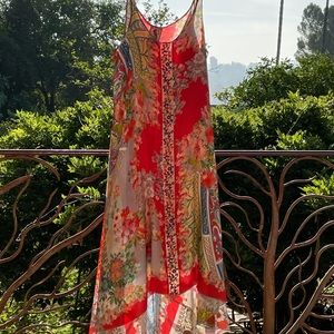 Johnny Was Silk Kara Floral Print Dress